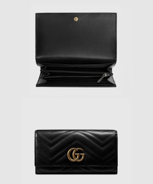 [GUCCI-구찌]GG 마몽 마틀라세 장지갑 ‎443436