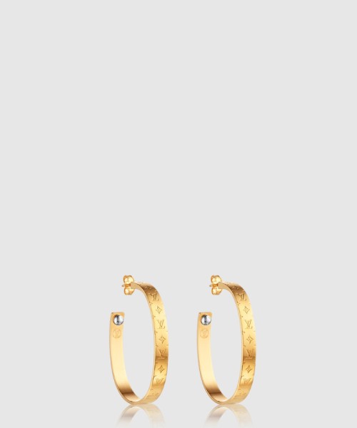 [LOUIS VUITTON-루이비통]나노그램 후프 귀걸이 M00220
