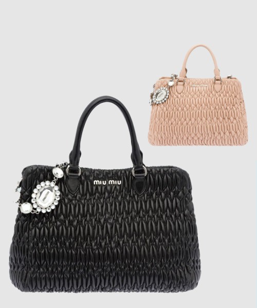 [MIUMIU-미우미우]크리스탈 토트백 5BA958