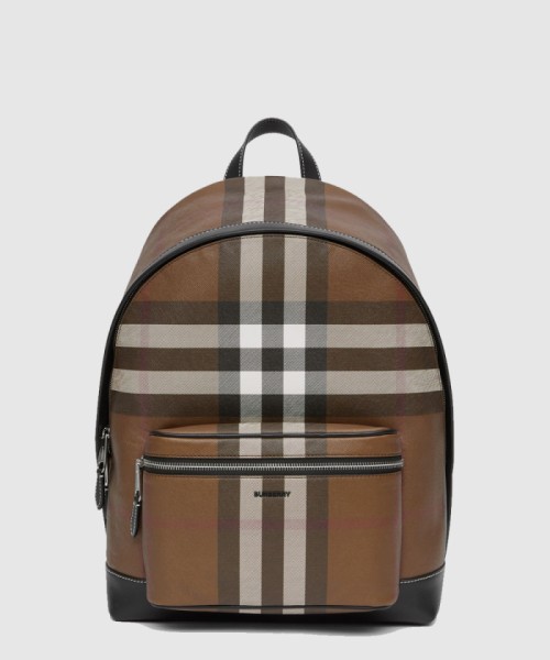 [BURBERRY-버버리]체크 레더 백팩 80514141