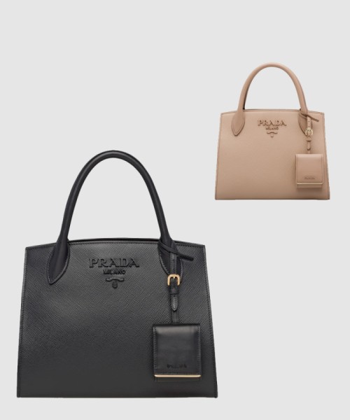 [PRADA-프라다]모노크롬 스몰 탑핸들백 1BA156
