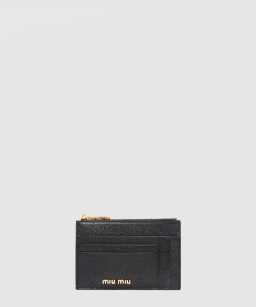 [MIUMIU-미우미우]마드라스 지퍼 카드지갑 5MC446