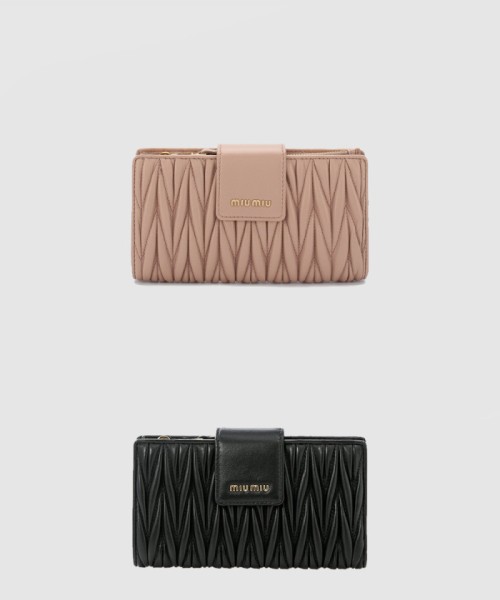 [MIUMIU-미우미우]마테라쎄 나파 장지갑 5ML015