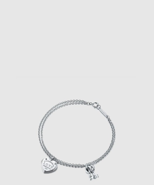 [TIFFANY-티파니]러브 하트 태그 키 팔찌