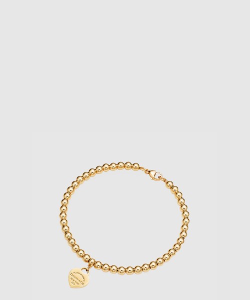 [TIFFANY-티파니]하트 태그 비드 팔찌