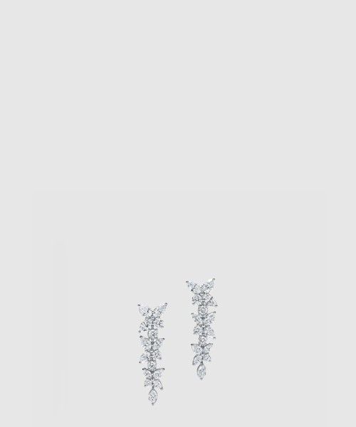 [TIFFANY-티파니]믹스드 클러스터 드롭 귀걸이