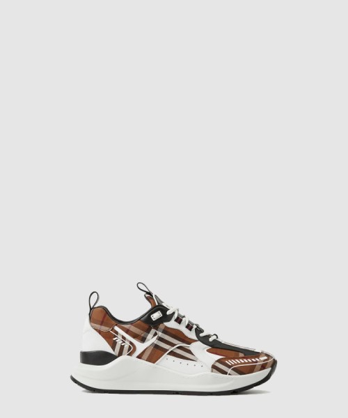 [BURBERRY-버버리]레더 체크 스니커즈 80642821