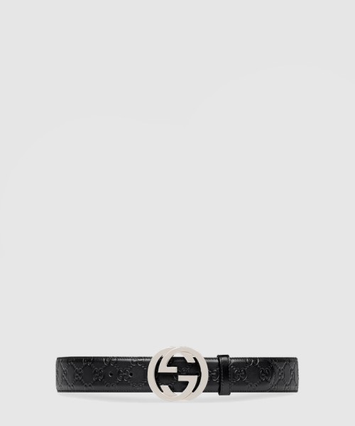 [GUCCI-구찌]‎인터로킹 G 버클 시그니처 벨트 411924