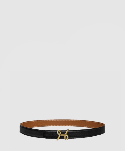 [HERMES-에르메스]H 커시브 리버서블 벨트