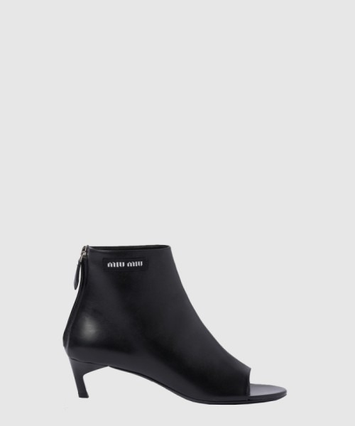 [MIUMIU-미우미우]레더 오픈 토 부츠 F0002