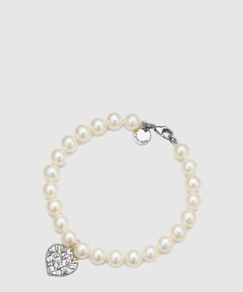 [TIFFANY-티파니]올리브 리프 펄 하트 팔찌