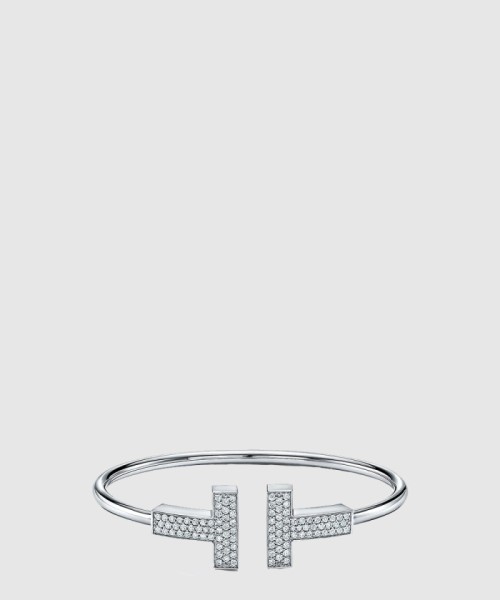 [TIFFANY-티파니]와이드 다이아몬드 와이어 팔찌