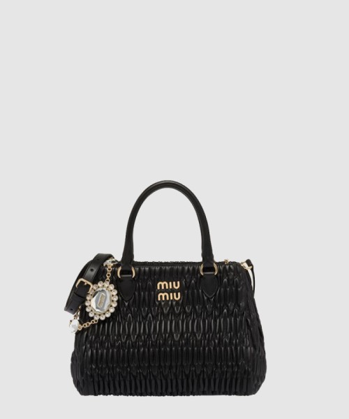 [MIUMIU-미우미우]크리스탈 나파 토트백 5BA067