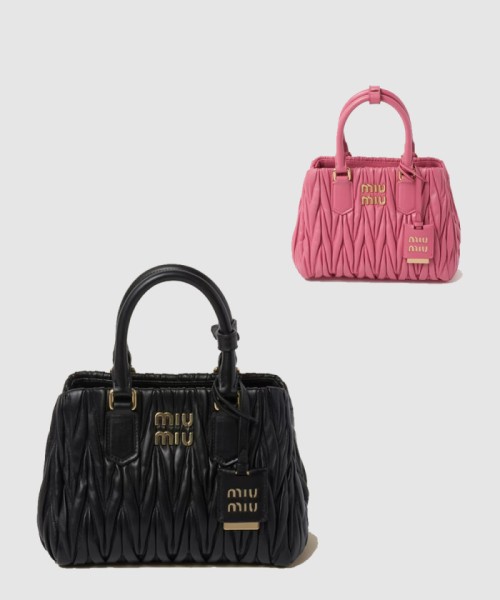 [MIUMIU-미우미우]나파 가죽 핸드백 5BA259