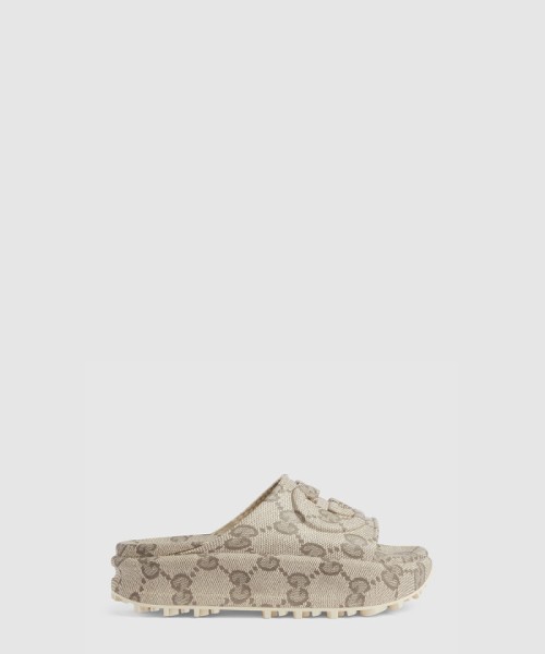 [GUCCI-구찌]인터로킹 G 슬라이드 샌들 725539