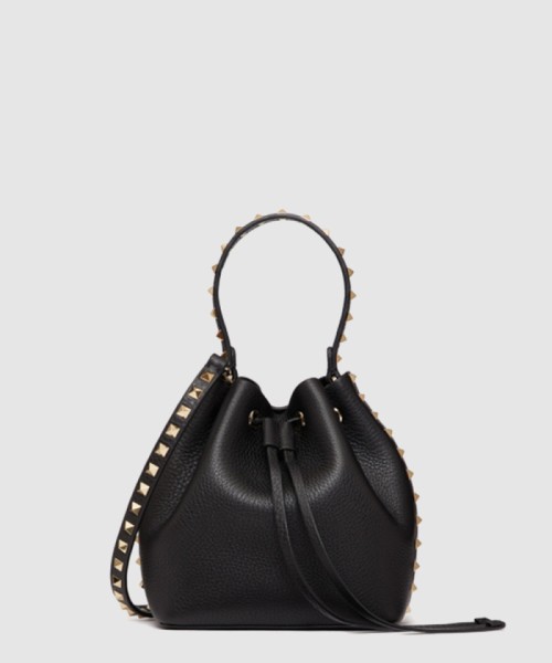 [VALENTINO-발렌티노]락스터드 가죽 버킷백