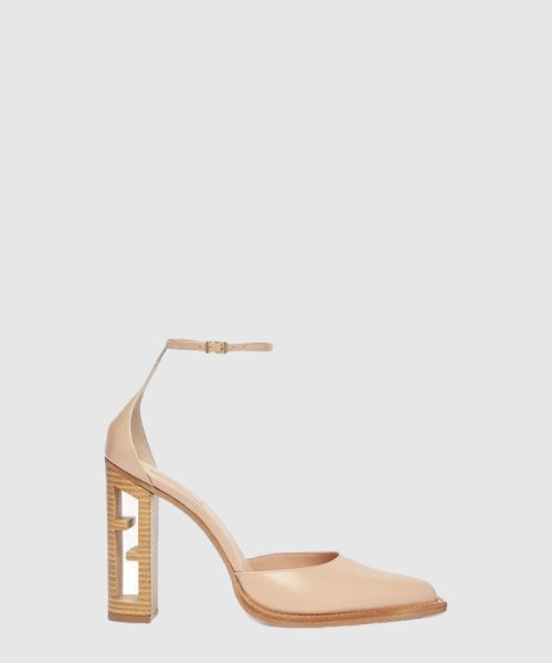 [FENDI-펜디]핑크 가죽 힐 8I8347