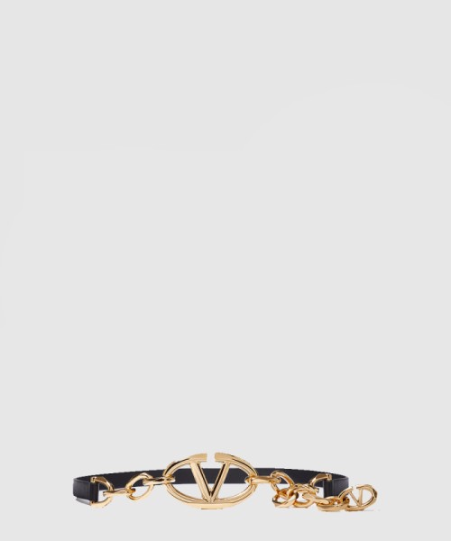 [VALENTINO-발렌티노]광택 소가죽 체인 벨트