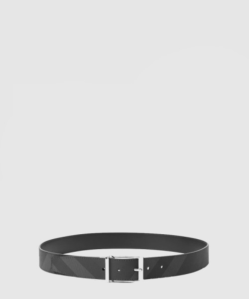 [BURBERRY-버버리]체크 패치 가죽 벨트 80649591