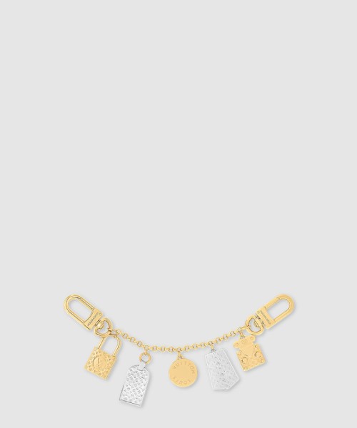 [LOUIS VUITTON-루이비통]체인 나노그램 아이콘 키 홀더 M01314
