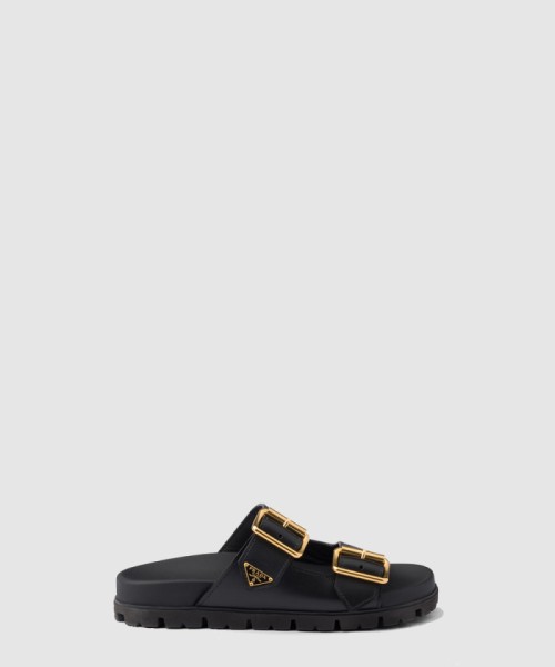 [PRADA-프라다]가죽 스트랩 슬라이드 1XX692