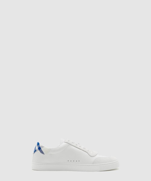 [BURBERRY-버버리]레더 체크 코튼 스니커즈 80778571