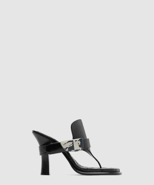 [BURBERRY-버버리]레더 베이 샌들 80855441