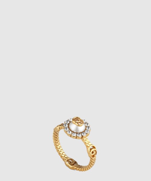 [GUCCI-구찌]GG 마몽 더블 G 플라워 반지 702585