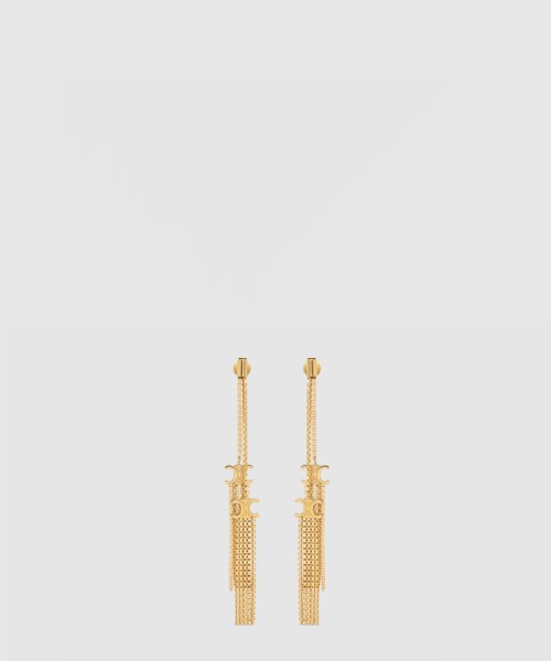 [CELINE-셀린느]트리옹프 포크 폼폼 귀걸이 460OI6