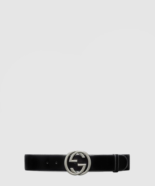 [GUCCI-구찌]인터로킹 G 버클 와이드 벨트 763389