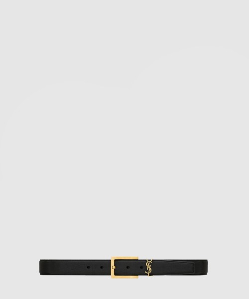 [SAINT LAURENT-생로랑]그레인 램스킨 소재의 벨트 789588