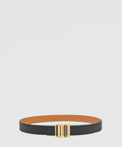 [LOEWE-로에베]클래식 소가죽 LOEWE 기하학 벨트