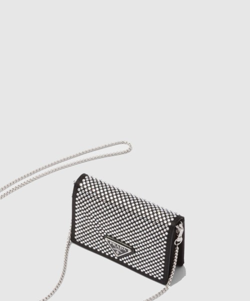 [PRADA-프라다]숄더 스트랩이 달린 시퀸 카드 홀더 1MR024