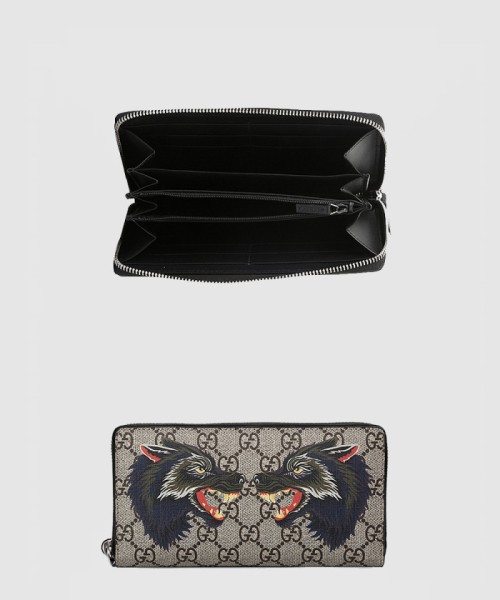 [GUCCI-구찌]울프헤드 지퍼 장지갑 451273