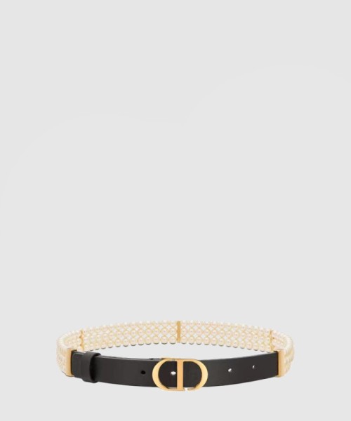 [DIOR-디올]유리구슬 스무스카우 가죽벨트 B0292