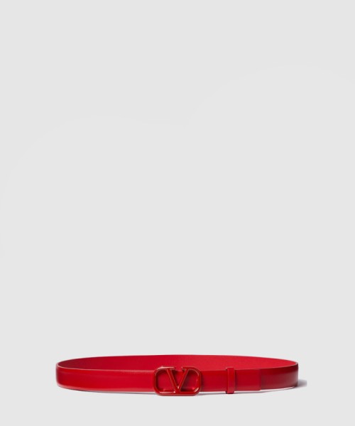 [VALENTINO-발렌티노]브이로고 시그니처 유광 송아지 가죽 벨트