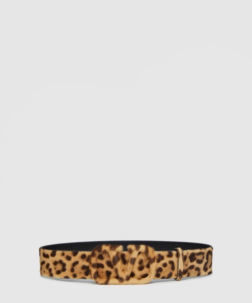 [VALENTINO-발렌티노]호피무늬 송아지 모피 벨트
