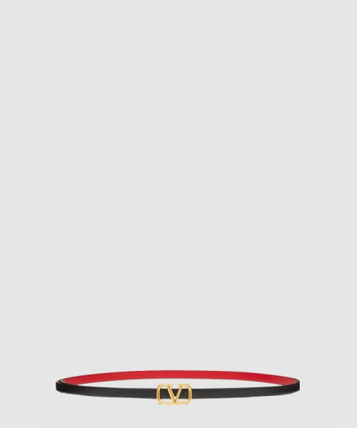 [VALENTINO-발렌티노]브이로그 시그니처 유광 송아지 가죽 양면 벨트