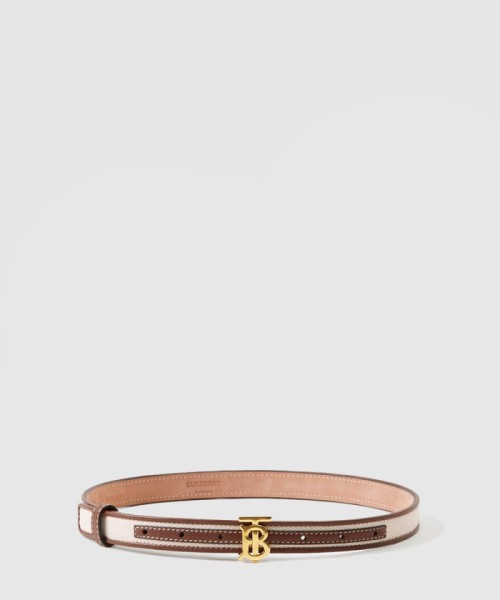 [BURBERRY-버버리]캔버스 레더 TB 벨트 80442671