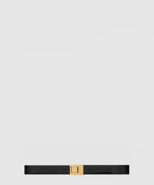 [SAINT LAURENT-생로랑]부드러운 가죽 소재의 생 로랑 스퀘어 버클 벨트 733514