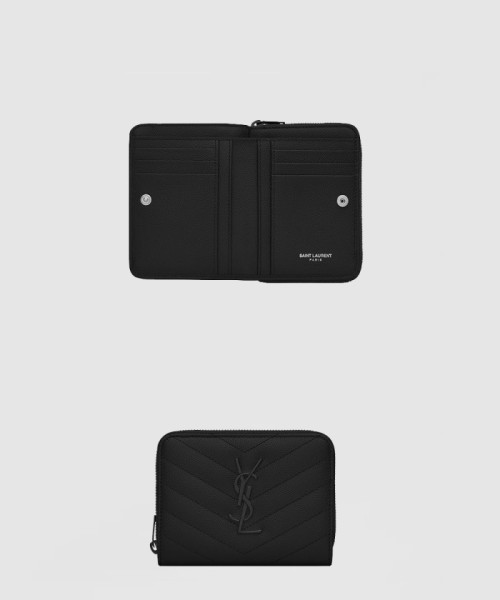[SAINT LAURENT-생로랑] 컴팩트 지퍼 어라운드 지갑 668288