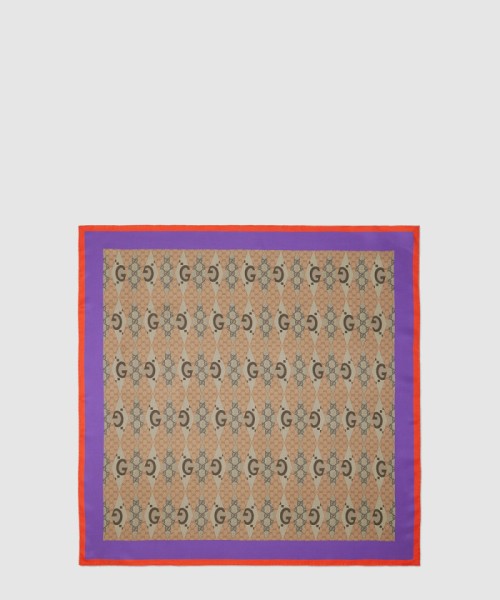 [GUCCI-구찌]패치워크 백개먼 프린트 실크 스카프 721265
