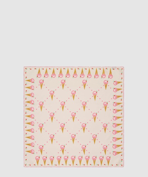 [GUCCI-구찌]아이스크림 프린트 실크 스카프 732839