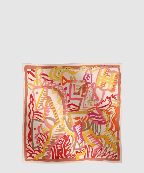 [HERMES-에르메스]Le Cavalier a la Trompette 스카프 90