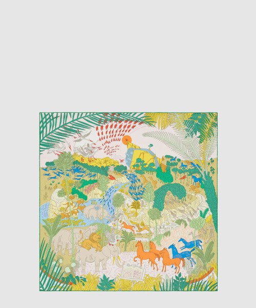 [HERMES-에르메스]르 카니발 데 애니막스 동물 스카프 90