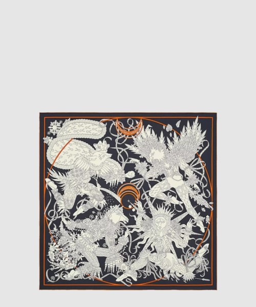 [HERMES-에르메스]Le Sacre des Saisons 90 까레 실크 스카프