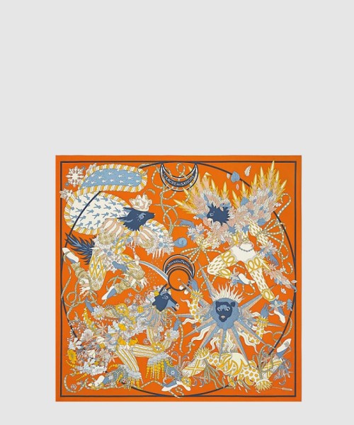 [HERMES-에르메스]Le Sacre des Saisons 90 까레 실크 스카프