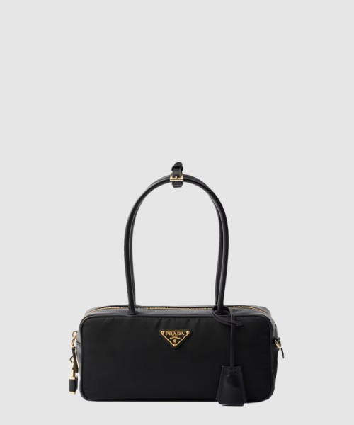 [PRADA-프라다]자물쇠가 있는 스몰 리나일론 및 가죽 탑 핸들백 1BB133