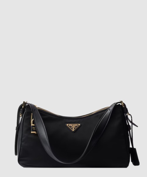 [PRADA-프라다]자물쇠가 있는 프라다 에메 라지 리나일론 및 가죽 숄더백 1BC232