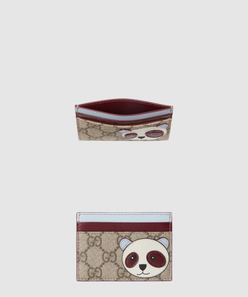 [GUCCI-구찌]판다 디테일의 바이컬러 GG 카드 케이스 818769